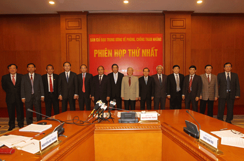 Phiên họp thứ nhất của Ban Chỉ đạo Trung ương về phòng, chống tham nhũng