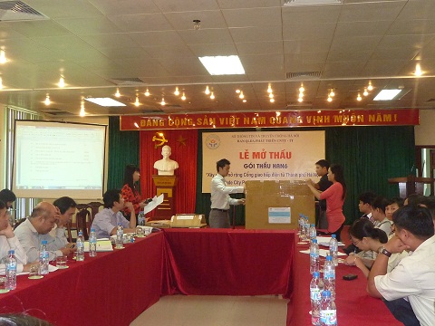 Lễ mở thầu gói thầu Xây dựng cổng giao tiếp điện tử TP Hà Nội