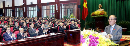 Chủ tịch Quốc hội Nguyễn Sinh Hùng đọc diễn văn Bế mạc