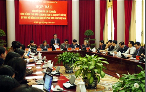 Quang cảnh buổi họp báo