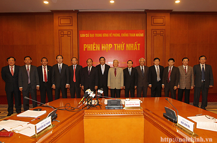 Phiên họp thứ nhất của Ban Chỉ đạo Trung ương về phòng, chống tham nhũng