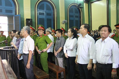 Các bị cáo tại Tòa