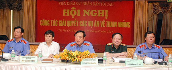 Hội nghị Công tác giải quyết các vụ án về tham nhũng