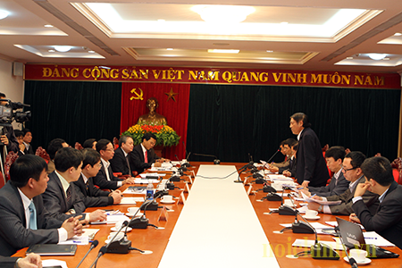 Đoàn công tác của Ban Nội chính Trung ương làm việc với Thường trực Tỉnh ủy Hòa Bình