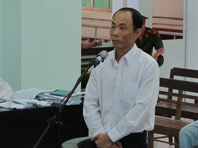 Bị cáo Nguyễn Thành Trung, nguyên Trưởng Công an huyện Khánh Sơn, tỉnh Khánh Hòa liên quan trong đến vụ 