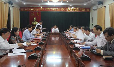 Thường trực tỉnh ủy làm việc với Mặt trận Tổ quốc và các đoàn thể chính trị - xã hội tỉnh Nghệ An