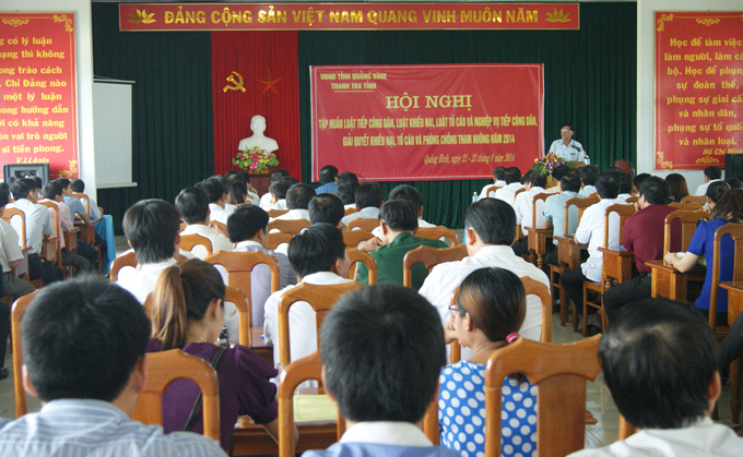 Một Hội nghị tập huấn pháp luật của Thanh tra tỉnh Quảng Bình