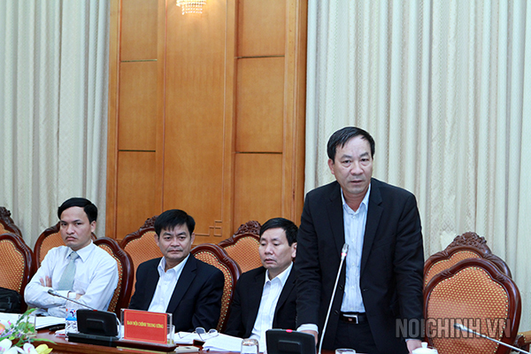 Đồng chí Lê Hồng Minh, Vụ trưởng Vụ Tổ chức - Cán bộ Ban Nội chính Trung ương