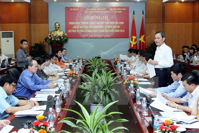 Hội nghị về chương trình phối hợp thực hiện xác định chỉ số hài lòng của người dân, tổ chức đối với sự phục vụ của cơ quan hành chính Nhà nước năm 2015