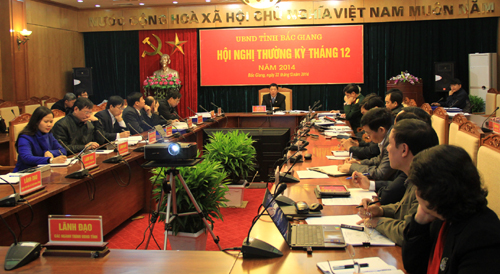 Một Phiên họp thường kỳ của UBND tỉnh Bắc Giang