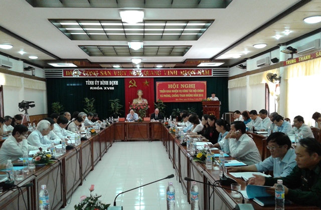 Hội nghị triển khai nhiệm vụ công tác nội chính và phòng, chống tham nhũng năm 2015 tỉnh Bình Định