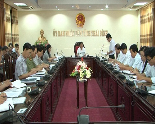 UBND tỉnh Thái Bình họp, nghe Thanh tra tỉnh báo cáo và kiến nghị về công tác thanh tra, giải quyết khiếu nại tố cáo của công dân (Ảnh: congan.thaibinh.gov.vn)