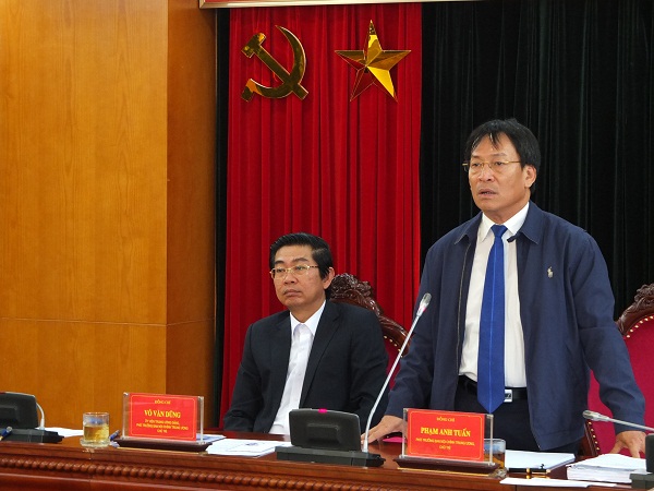 Đồng chí Phạm Anh Tuấn, Phó trưởng Ban Nội chính Trung ương phát biểu tại Hội thảo