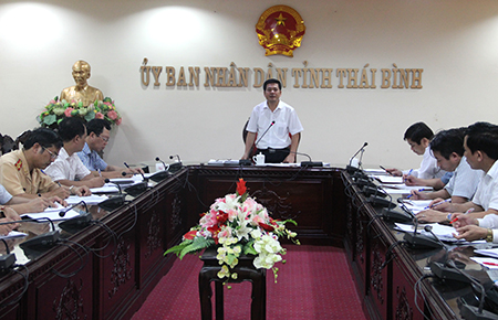 Một cuộc họp của UBND tỉnh Thái Bình