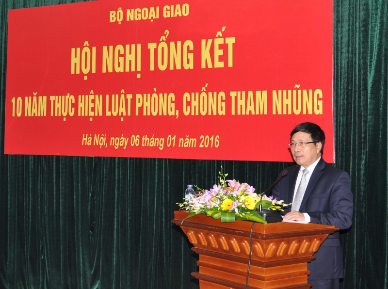 Phó Thủ tướng Phạm Bình Minh, Bộ trưởng Bộ Ngoại giao phát biểu chỉ đạo tại Hội nghị