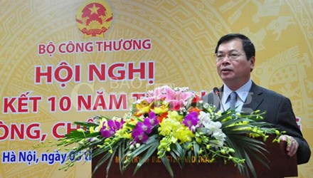 Đồng chí Vũ Huy Hoàng, Ủy viên Trung ương Đảng, Bộ trưởng Bộ Công Thương phát biểu chỉ đạo Hội nghị (Ảnh: Báo Công Thương)