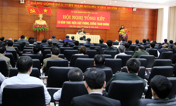 Hội nghị tổng kết 10 năm thực hiện Luật phòng, chống tham nhũng tỉnh Lào Cai