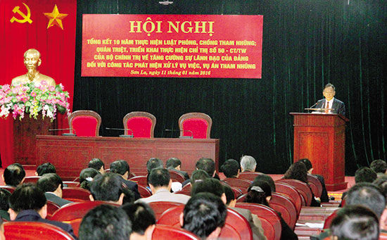 Hội nghị tổng kết 10 năm thực hiện Luật phòng, chống tham nhũng tỉnh Sơn La