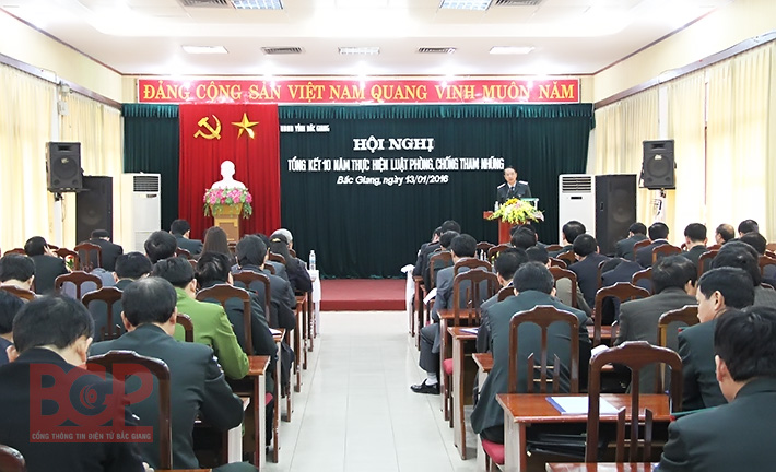 Hội nghị tổng kết 10 năm thực hiện Luật phòng, chống tham nhũng tỉnh Bắc Giang