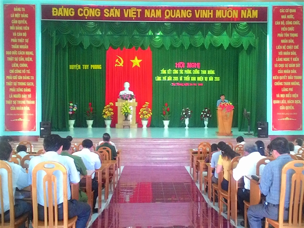 Hội nghị tổng kết công tác phòng chống tham nhũng, lãng phí năm 2015 huyện Tuy Phong, tỉnh Bình Thuận