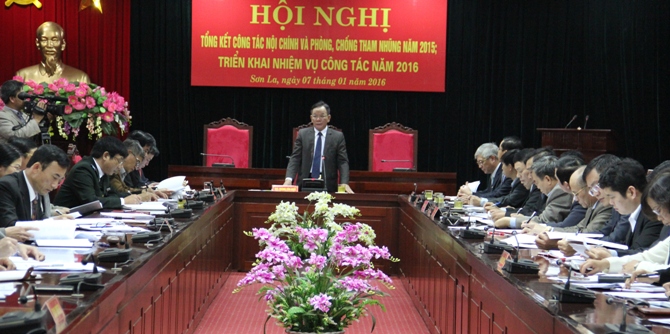 Hội nghị tổng kết công tác nội chính và phòng, chống tham nhũng năm 2015 tỉnh Sơn La