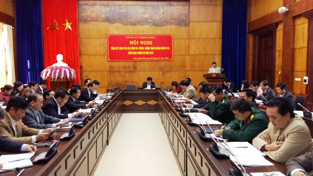 Hội nghị tổng kết công tác nội chính và phòng, chống tham nhũng năm 2015, triển khai nhiệm vụ năm 2016 của tỉnh Điện Biên