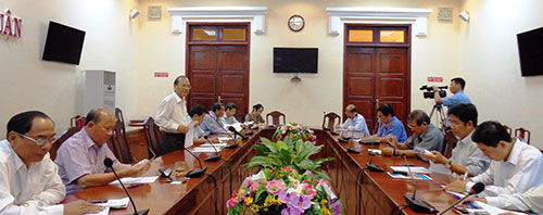 Thường trực Tỉnh ủy Bình Thuận làm việc với Ban Nội chính Tỉnh ủy và các ngành liên quan về công tác phòng, chống tham nhũng, lãng phí 