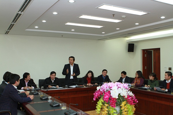 Đồng chí Võ Văn Dũng, Ủy viên Trung ương Đảng, Phó trưởng Ban Nội chính Trung ương phát biểu tại buổi làm việc