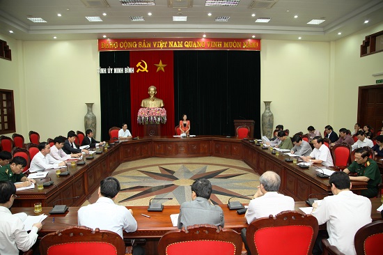 Một hội nghị giao ban công tác nội chính và phòng, chống tham nhũng của Tỉnh ủy Ninh Bình 