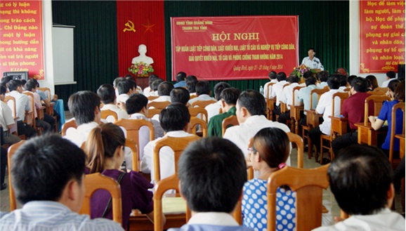 Thanh tra tỉnh Quảng Bình tập huấn nghiệp vụ công tác tiếp công dân, giải quyết khiếu nại, tố cáo 