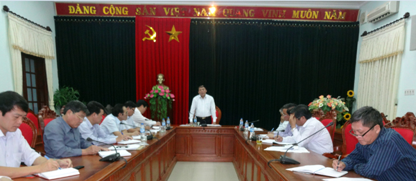 Đồng chí Nguyễn Văn Hùng, Bí thư Tỉnh ủy làm việc với Ban Nội chính Tỉnh ủy