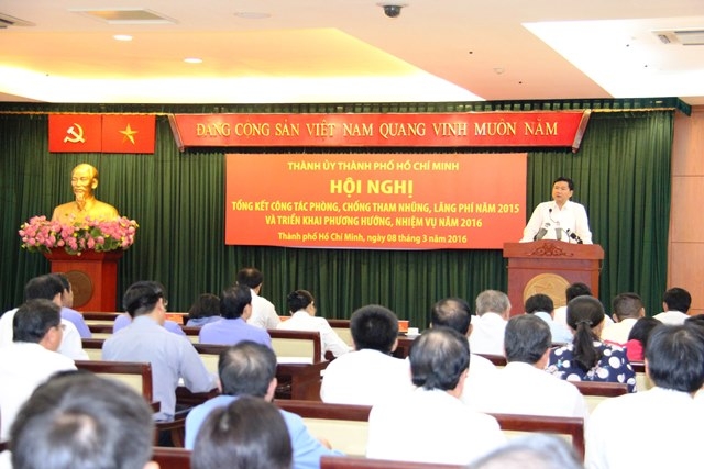 Hội nghị triển khai nhiệm vụ công tác phòng, chống tham nhũng năm 2016 của Thành ủy Thành phố Hồ Chí Minh