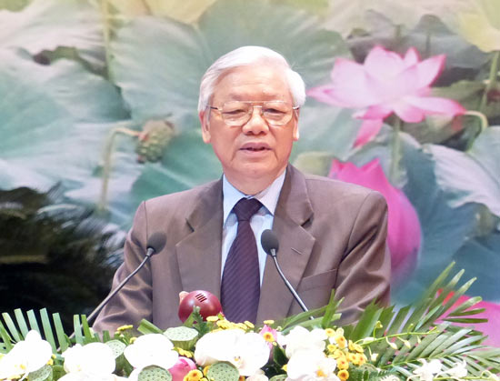 Tổng Bí thư Nguyễn Phú Trọng phát biểu khai mạc Hội nghị