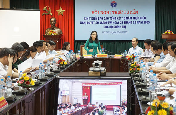 Một Hội nghị trực tuyến của Bộ Y tế