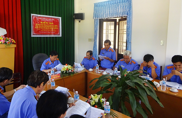 Một cuộc họp của Viện kiểm sát nhân dân tỉnh Bình Định