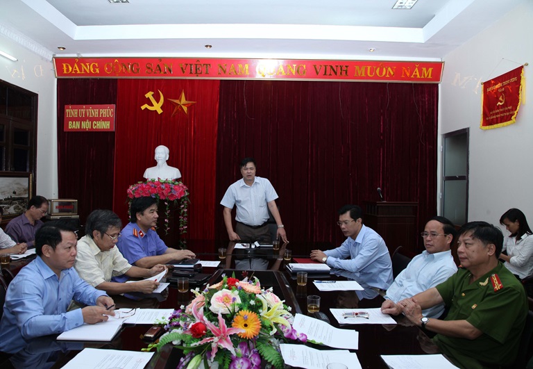 Một Hội nghị giao ban của Ban Nội chính Tỉnh ủy Vĩnh Phúc