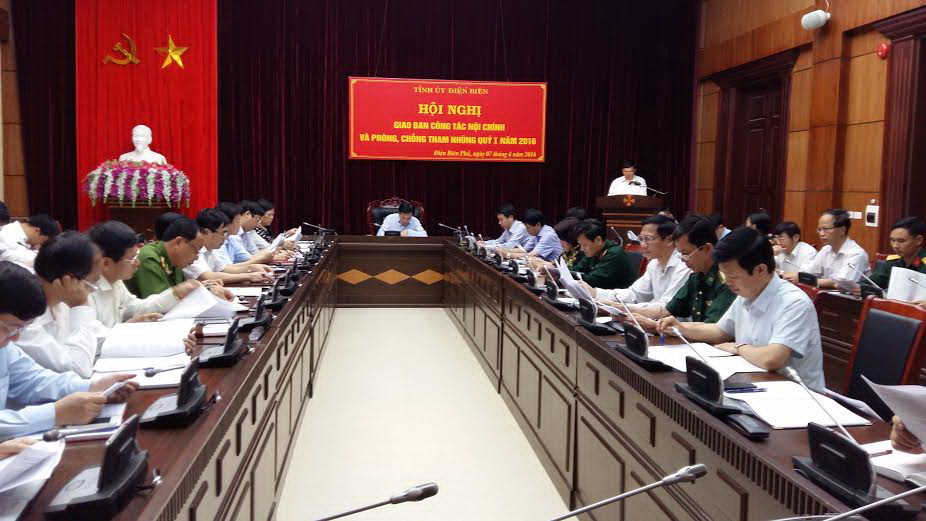 Hội nghị giao ban công tác  nội chính và phòng, chống tham nhũng tỉnh Điện Biên