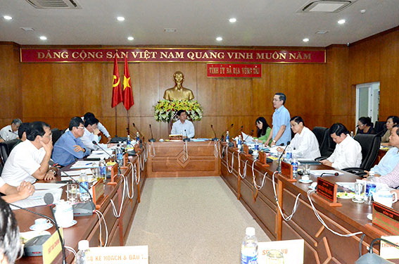 Một Hội nghị của Tỉnh ủy Bà Rịa - Vũng Tàu