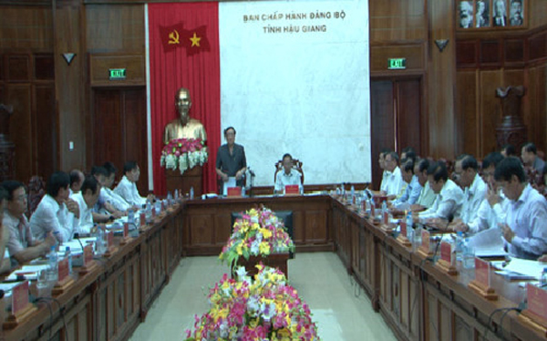 Đoàn Công tác số 4 của Ban Chỉ đạo Trung ương về phòng, chống tham nhũng kiểm tra, giám sát tại tỉnh Hậu Giang