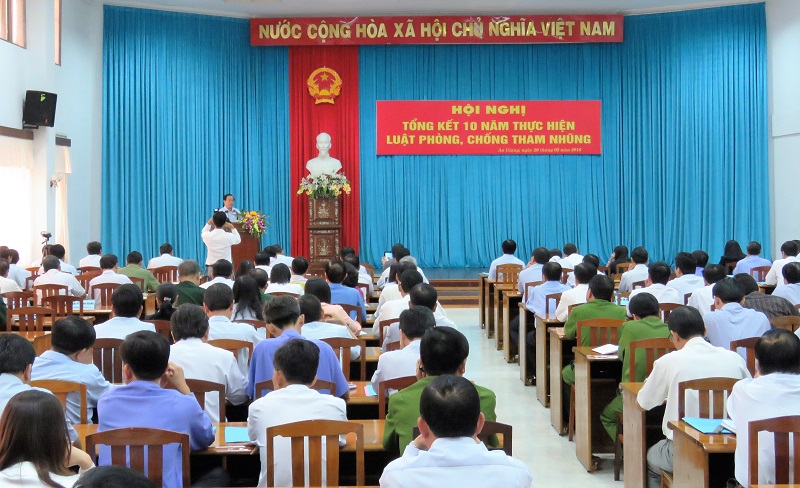 Hội nghị tổng kết 10 năm thực hiện Luật phòng, chống tham nhũng của tỉnh An Giang