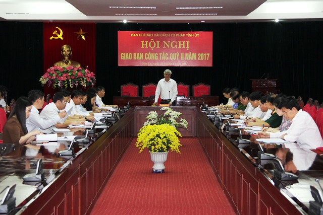 Hội nghị giao ban công tác cải cách tư pháp tỉnh Sơn La quý II-2017