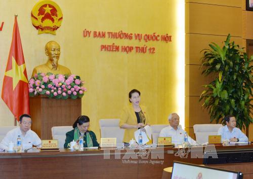 Chủ tịch Quốc hội Nguyễn Kim Ngân phát biểu tại phiên họp