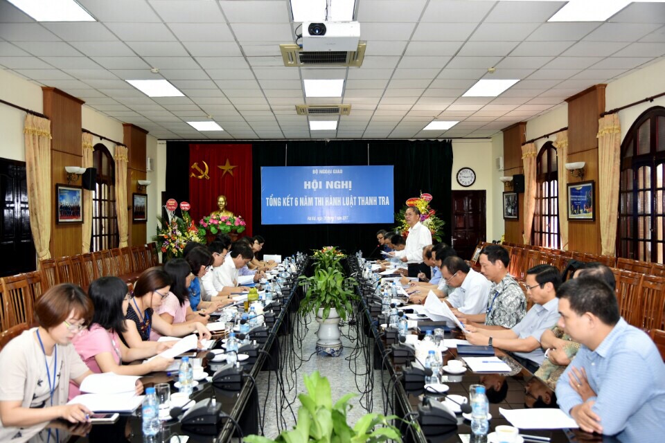 Hội nghị tổng kết 6 năm thi hành Luật thanh tra Bộ Ngoại giao