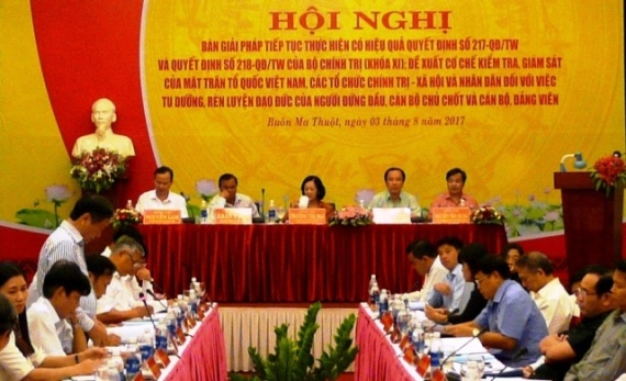 Hội nghị đề xuất cơ chế kiểm tra, giám sát của Mặt trận Tổ quốc Việt Nam do Ban Dân vận Trung ương tổ chức