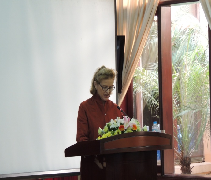 Bà Caitlin Wiesen – Antin, Giám đốc quốc gia UNDP tại Việt Nam phát biểu tại Hội thảo
