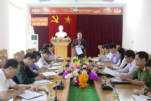 Ban Nội chính Tỉnh ủy Vĩnh Phúc giao ban hàng tháng với các cơ quan nội chính 