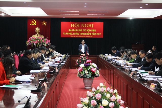 Hội nghị giao ban công tác nội chính và phòng, chống tham nhũng năm 2017 tỉnh Sơn La