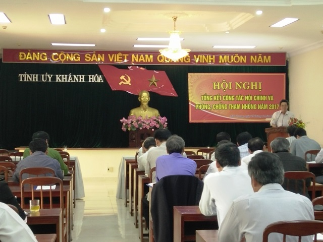 Đồng chí  Lê Thanh Quang, Bí thư Tỉnh ủy Khánh Hòa phát biểu chỉ đạo tại Hội nghị