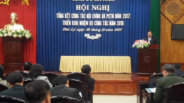 Đồng chí Phạm Gia Túc, Phó trưởng Ban Nội chính Trung ương Phát biểu tại Hội nghị