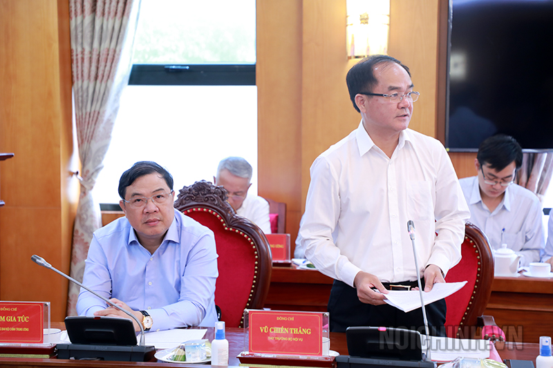 Đồng chí Vũ Chiến Thắng, Thứ trưởng Bộ Nội vụ